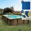 HABITAT ET JARDIN Piscine bois en kit rectangle "Oceano " - 9.20 x 5.20 x 1.44 m - Bâche à bulles 400 µ - Bâche hiver 280 g/m²