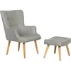 Habitat et Jardin Fauteuil style scandinave tissu "Odense" - Gris clair
