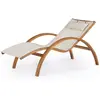Habitat et Jardin Hamac en bois Dallas XL avec toile en coton et auvent - Ecru