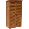Armoire de jardin en bois de sapin - 87 x 46.5 x 160 cm - Marron