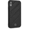 Sourcing -Benz Coque en cuir avec bord en silicone pour iPhone XR - noir