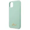 Etui Guess do iPhone 11 Pro Max zielony Silicone Vintage Gold Logo - Neuf