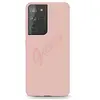 Guess GUHCS21LLSVSPI Coque de Protection pour S21 Ultra G998 Rose Script Vintage