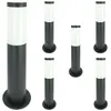 ARUM LIGHTING Lot de 6 Bornes extérieures E27 anthracite VALENTE hauteur 45cm