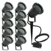 ECLAIRAGE DESIGN Lot de 10 Spots Extérieurs à Piquet pour led GU10 Éclairage de Jardin