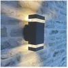 ARUM LIGHTING Applique luis Anthracite extérieure double faisceau GU10 IP54