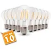 Lot De 10 Ampoules E27 4w Filament Eq. 40w Blanc Chaud 2700k