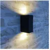 Arum Lighting - Applique manathan Noire extérieure Rectangulaire doubl...