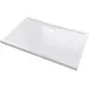 AURLANE Receveur de douche à poser extra-plat 80 x 120 cm, blanc, Galedo Pure 2