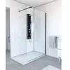 AURLANE Paroi de douche à l'italienne profil noir 120x200 cm - PARMA 2 BLACK 120  
