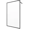AURLANE Paroi de douche à l'italienne noir 120x200 cm - DARK EDGE 120  