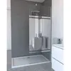 Aurlane Paroi de Douche à l'italienne en verre AURLANE Parma 2 80cm + Bande Miroir