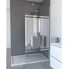 Aurlane Paroi de Douche à l'italienne en verre AURLANE Parma 2 90cm + Bande Miroir