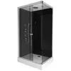 AURLANE Cabine de douche Black II Zen rectangulaire - Noir - 110x80x215cm