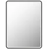 AURLANE Miroir salle de bain avec eclairage led et contour noir - 60x80cm - go black led