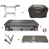 Planchaelec - Pack plancha électrique lux 830 inox - chariot odeon 830