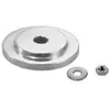 Cuivrinox - Fixation traversante  40 - Platine : ø 45 mm - Pour tube de diamètre : 40 mm - Décor : Poli - Matériau : Inox - Tige : M10