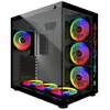 MRED - Boîtier PC Gamer ATX - Blanc RGB Crystal Sea