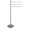 Porte-serviettes sur pieds - MSV - 3 branches - Acier Inox - Gris