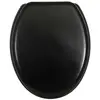 Abattant Wc MDF Noir Mat - MSV - Universel - Entraxe de fixation universelle