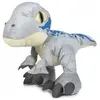 Nicotoy Peluche Dinosaure Velociraptor Blue 27 Cm - Dino Gris - Jurass...