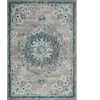 Nazar Tapis salon vintage - poils court et doux bleu céruléen 160X230