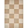 NAZAR Tapis BIANCA à motif damier en relief crème et beige - 80x150 cm 80 x 150 cm