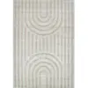 Nazar Tapis de salon motif arc de cercle crème 80x150