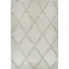 Tapis de salon motif losange crème 80x150