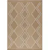 NAZAR Tapis intérieur/extérieur TULUM aspect jute à motif scandinave jaune - 120x170 cm 120 x 170 cm
