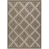 NAZAR Tapis intérieur/extérieur TULUM aspect jute à motif géométrique noir - 120x170 cm 120 x 170 cm