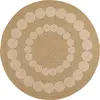 Nazar Tapis intérieur et extérieur effet jute géométrique blanc diamètre 120