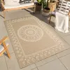 Nazar Tapis intérieur et extérieur effet jute oriental blanc diamètre 120