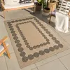 Nazar Tapis intérieur et extérieur effet jute motif géométrique noir 120x170