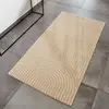Nazar Tapis de salon au motif arc en relief - bianca - 80x300cm - beige