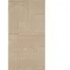 Nazar Tapis BIANCA à motif graphique en relief beige - 80x150 cm 80 x 150 cm
