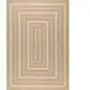 Tapis - NAZAR RUGS - NATURE - 160x230 cm - Effet jute - Blanc