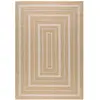 NAZAR Tapis intérieur/extérieur effet jute motif rectangulaire blanc 200x290
