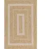Nazar Tapis intérieur/extérieur aspect jute motif rectangulaire blanc 60x90