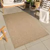 Nazar Tapis intérieur/extérieur aspect jute effet sisal à poils ras 60x180