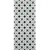 Nazar Tapis de cuisine AZULEJO à motif carreaux de ciment noir - 50x100 cm 50 x 100 cm