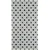Nazar Tapis de cuisine carreaux de ciment noir 80x150