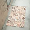 Nazar Tapis de cuisine carreaux de ciment orange 80x300