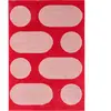Nazar Tapis vintage style année 70 à motif géométrique Rouge 80x140