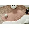 Tapis à poils ras motif géométrique - mocca - 80x150 cm
