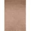 Tapis motif arc relief - mocca - rond -120x120 cm