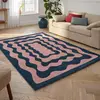 Tapis vintage style année 70 Bleu - 80x140