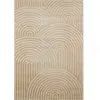 Nazar Tapis rond motif arc en ciel en relief - Beige - D120 cm