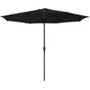 Parasol droit HAPUNA rond 3,30m de diamètre noir - Happy Garden