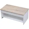 Happy Garden Table Basse Avec Plateau Relevable Blanche Et Bois Hedda